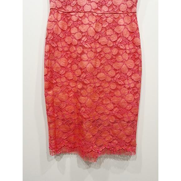 Lela Rose Lace Pattern Midi Length Dress - Picture 9 of 13